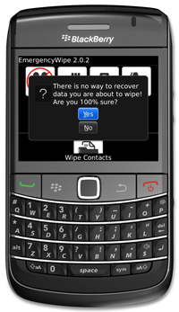 EmergencyWipe for BlackBerry Wireless Handheld