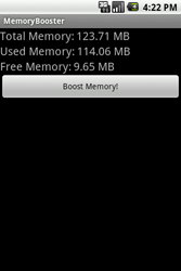 MemoryBooster - Main Screen