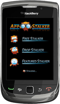 App Stalker for BlackBerry Smartphones - Splash Screen