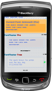 FontMaster for BlackBerry Smartphones - Splash Screen