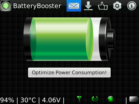MemoryBooster for BlackBerry - Bar Chart Overview